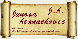 Junoša Atanacković vizit kartica
